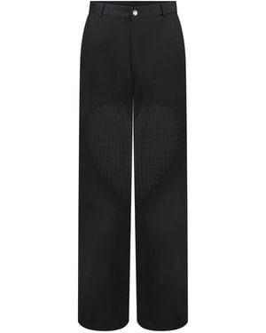 Úchè Denim Heart Trousers - Black