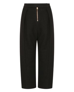 F.j.k by Farah Kadhimi Sylvie The Semi Casual Trousers With Wolden Zip - Black
