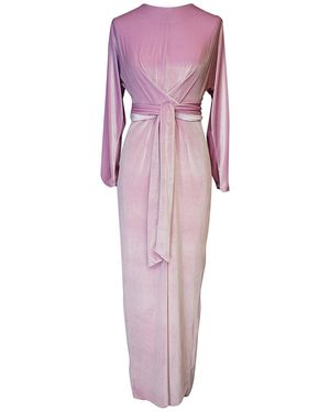 Jennafer Grace Lily Velvet Twist Dress - Purple