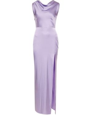 Altera London Vest Floor Length Satin Dress - Purple