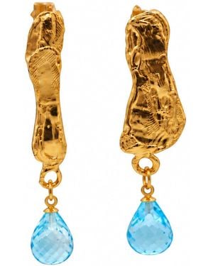 De Roms The Aurora Molten Topaz Drop Earrings - Metallic