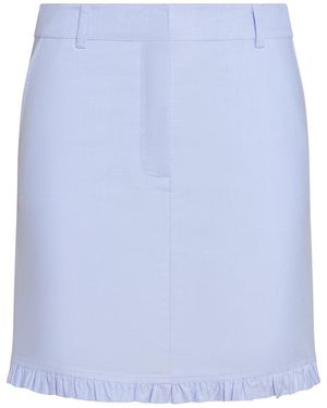Marieta Yan Amara Cotton Oxford Skirt - Blue