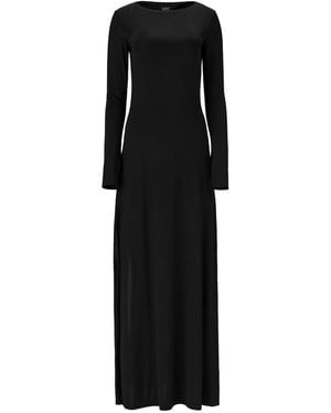 Lita Couture Open Back Dress With Side Split - Black