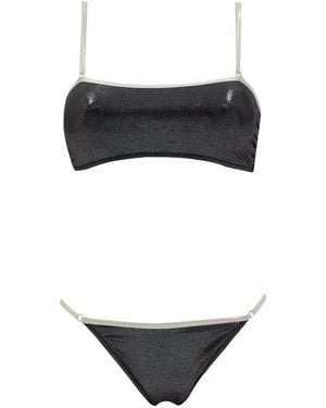 Aulala Paris Twilight Glow Bandeau Bikini - Black