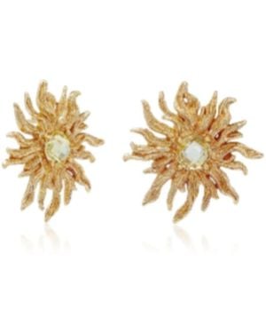 Oceanus Small Sunburst Earrings - Metallic