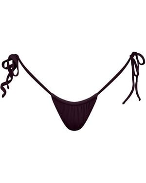 Mihara Calliope Tie String Bikini Bottoms - Purple