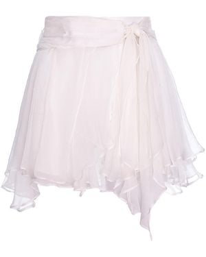 Underflirty Dolce Mini Silk Skirt - White