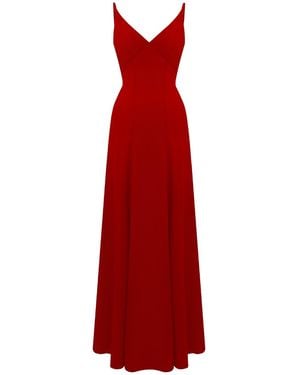 Lily Phellera Peaches Maxi Dress - Red