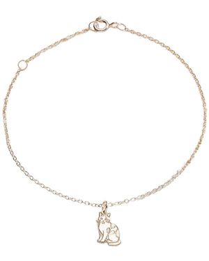 Posh Totty Designs Sterling Cat Dinky Charm Bracelet - Metallic