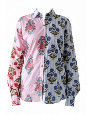 Charkha & Loom London Shirt Hand Block Printed Cotton - Multicolour