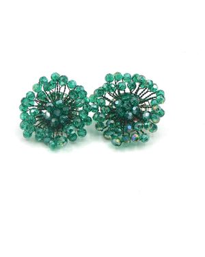 Fairchild Baldwin Button Earrings Emerald - Green