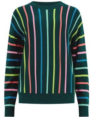 Sugarhill Andi Sweater, Ombre Stripes - Green