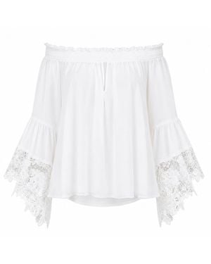 Muche Et Muchette Jolie Off The Shoulder Top - White