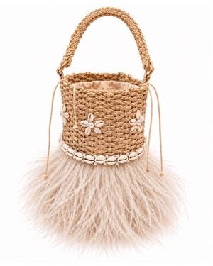 Lalinde Neutrals St. Barths Bucket Bag - White