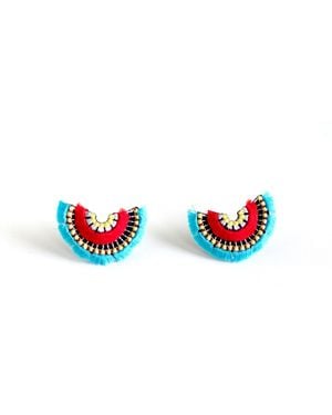 Nana Watanabe Bloom Petal-Like Embroidered Earrings