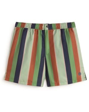 Thinking Mu Striped Swimsuit Liu - Green