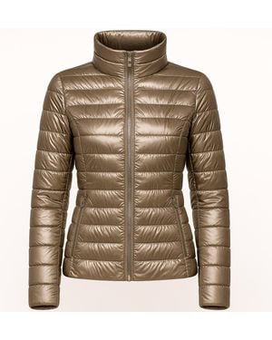 Tantra Spain Sl Basic Metallic Anorak With Zipper Closure And Mandarin Collar - Brown