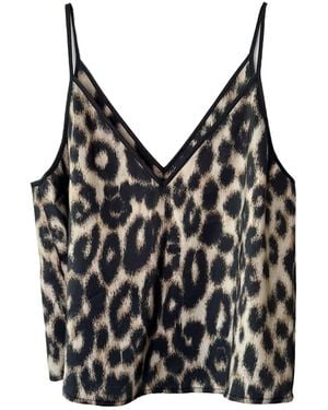 Vænn Rose Leopard Print Cami - Black