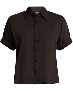 Known Supply Short Sleeve Button Up Tee - Black