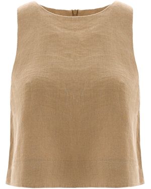 Monlicia Lena Linen Top - Natural