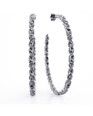 Linda Fiore Adeline Hoop Earrings Sterling - Metallic