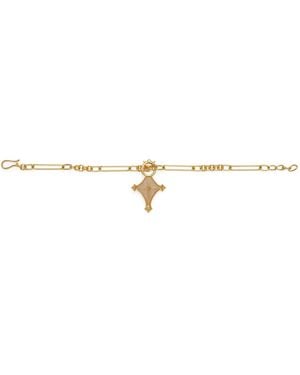 Dhwani Bansal Adjustable Cruz Bracelet With Mother Of Pearl - Metallic