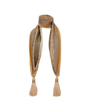 Beatrice von Tresckow Silk Mix Tassel Scarf - Natural