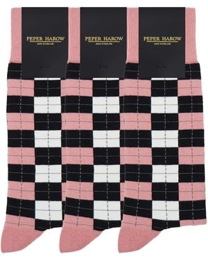Peper Harow - Made in England Groomsmen's Socks Bundle - Pink