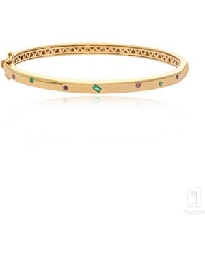 The Jewelz Eraya Bangle Multiple Stone - Metallic