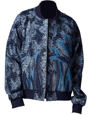 Story Wear Appliqué Baseball Jacket - Blue