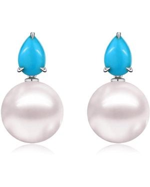 Kai Fine Jewelry Sterling Natural & Freshwater Pearl Venus Tears Convertible Earrings - Blue