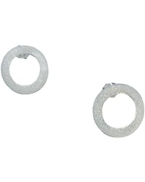 Tg-Jewellery by Tamara Gervasio Circle Satin Stud Earrings - Metallic