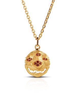 Kasun Eyes Of Many Garnet Necklace – Vermeil - Metallic