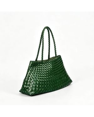 Rimini Woven Vegan Leather Carry On Bag - Green
