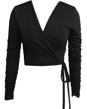 Frock Tales Daisy Ballet Wrap Top - Black
