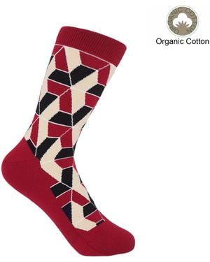 Peper Harow - Made in England Vertex Socks - Red