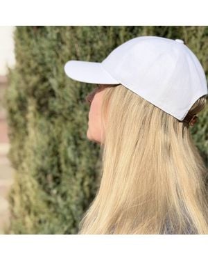 Cachemio Minimalist Linen Baseball Cap - Natural