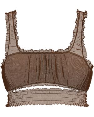 Alevy Studios The Ruffle Bra - Brown