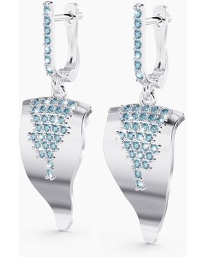 Linda Fiore Echo Huggie Earrings With Cz Stones - White
