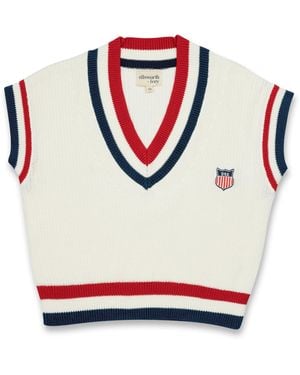 Ellsworth & Ivey American Shield Retro Jumper Vest - White