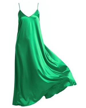 Janara Jones Satin Mariella Dress - Green