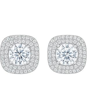 Maison De Gala Radiant Round Cushion Stud Earrings - Metallic