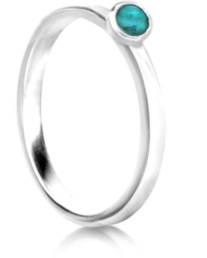 The Jewellery Store London December Birthstone Stackable Ring With Gemstone - Blue