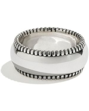 Stone Fruit Small Disc Ring - White