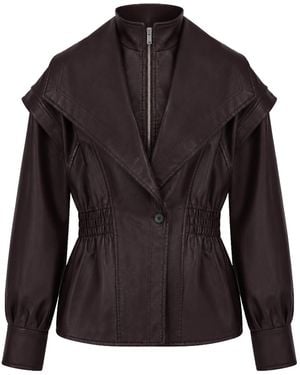 Ats the Label Elodie Gathered Waist Jacket - Black