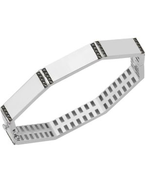 Dime Tribe Bangle With Diamonds - Metallic
