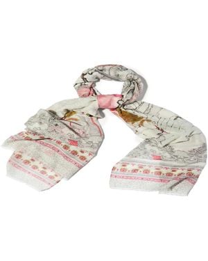 Saachi Tropical Vacation Print Scarf - Metallic