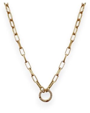 Alexie of Athens Charm Keeper Pave Pull Open Chain - Metallic