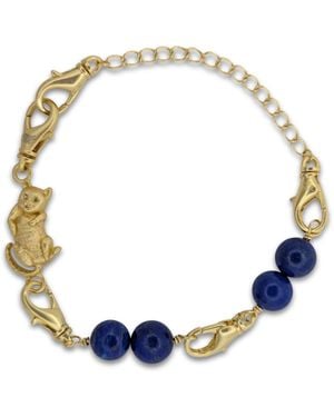 Frenvyrn Cat Convertible Lapis Bracelet Bag Charm Small - Blue