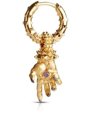 Kasun Hand Of The Protector Earrings - Metallic